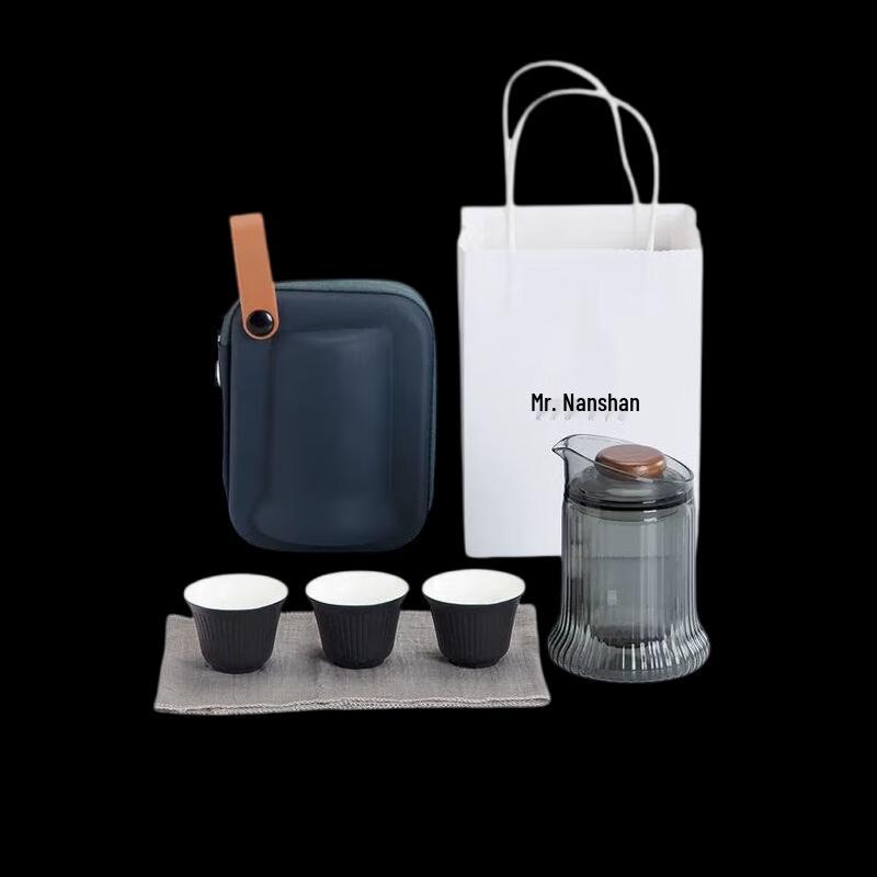 Nanshan Xiansheng Zen Black Portable Ceramic Tea Set