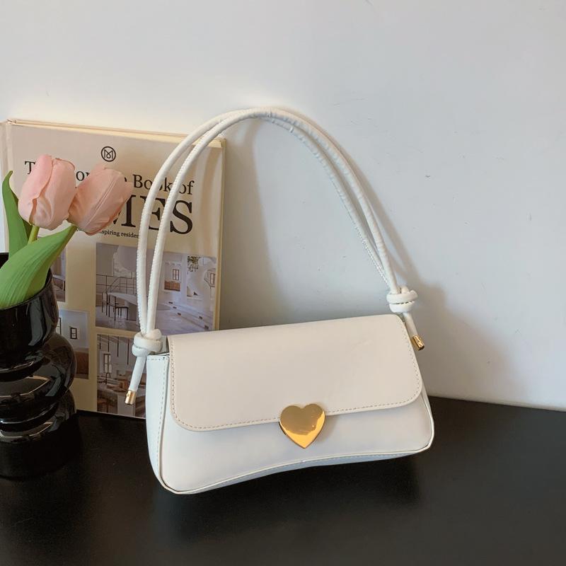 Baguette Bag Fashion Love Small Square Bag French Niche Design High Value Messenger Bag