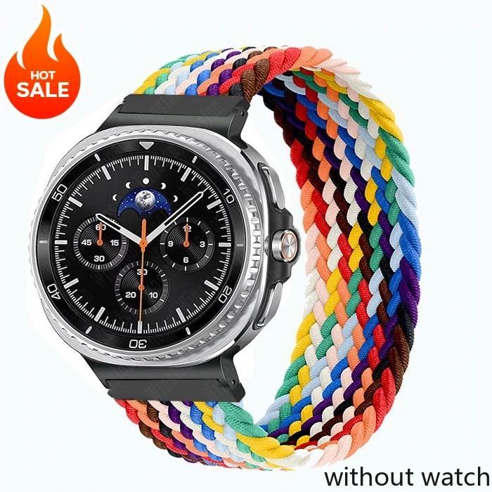 Elastic Braided Solo Strap for Samsung Galaxy Watch 8/8 Classic 40mm 44mm 46mm Nylon Band for Galaxy Watch Ultra(2025) 47mm Brac