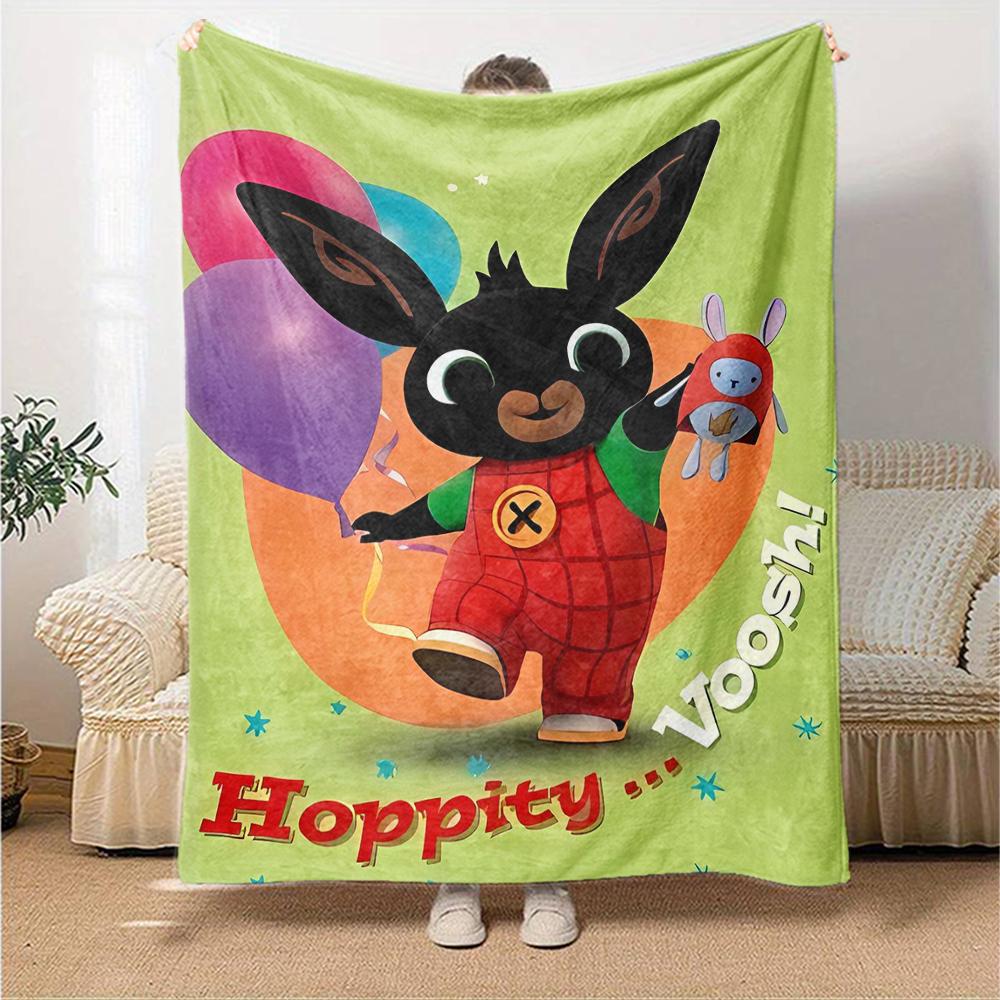 1pc Bing Bunny4 Blanket, Gift, for Men and Women, Soft Blanket, Good for Sofa Bed Couch Travel, Lightweight Flannel Blanket