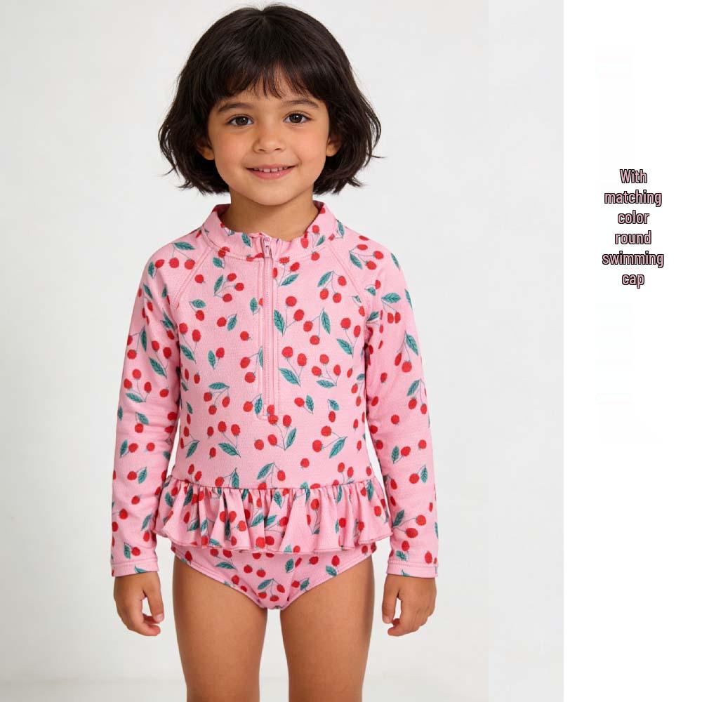 Flickornas Blommig Spetsig Baddräkt i Ett Del för Spädbarn och Småbarn