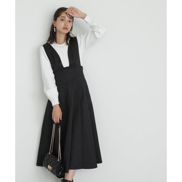 [Proportion Body Dressing] Jacquard Jumper Dress