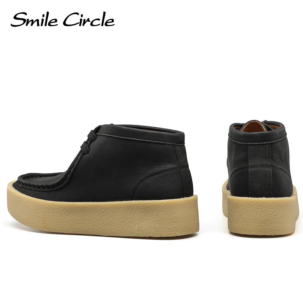 Klobige Damen-Flache Schuhe, runde Zehen, Schnürschuhe, dicke Schuhe, modische, bequeme Damen-Freizeitschuhe