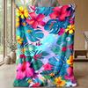 Vibrant Peony Floral Design Theme blanket Lightweight Warm Flannel Blanket Decorative Throw Blanket for Home Decoration