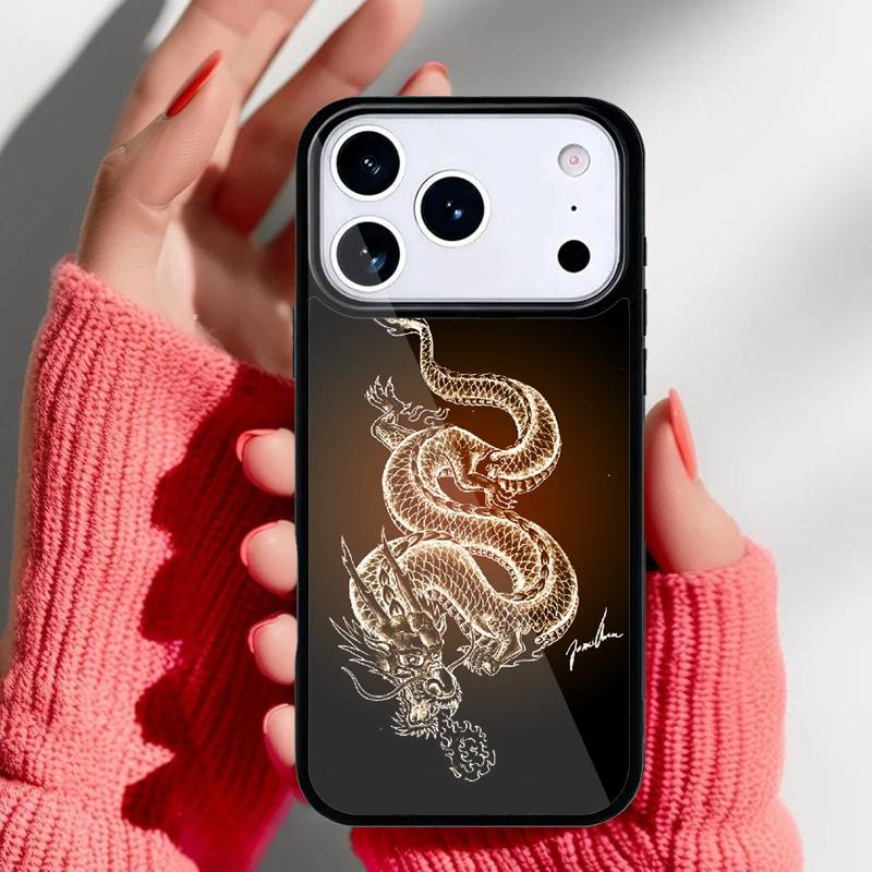 Starodávný japonský drak Pouzdro na telefon pro iPhone 17 16 15 14 13 Pro Max Zadní kryt pro 12 11 Pro Coque
