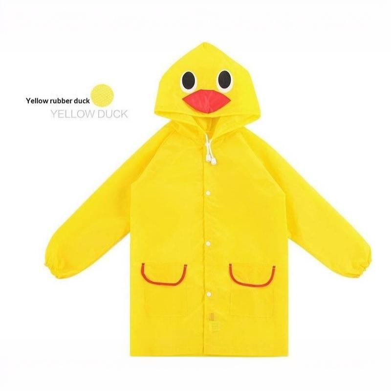 Cartoon Kids Raincoat Waterproof Thickened Full Body Poncho Cute Animal Hooded Rainwear For Boys Girls Outdoor School Daily Use