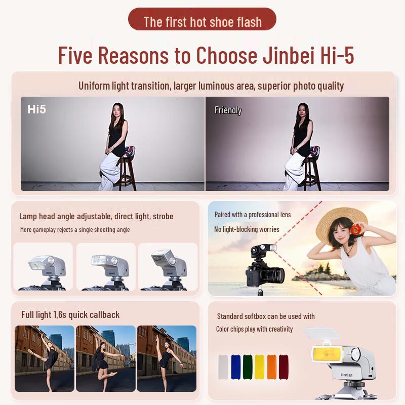 JINBEI Hi-5 Vintage Hot Shoe Flash