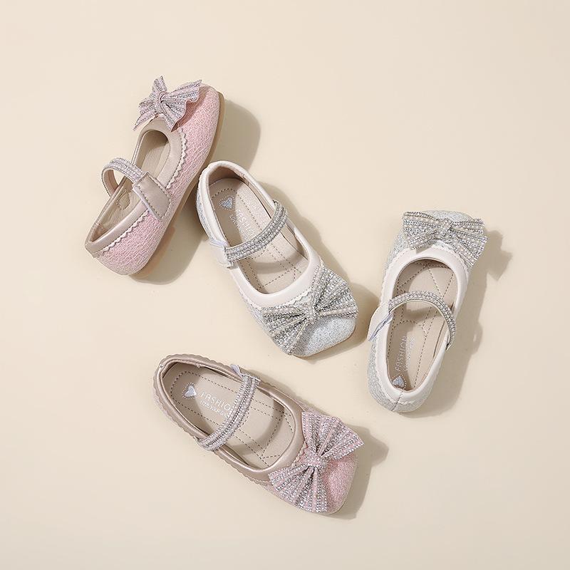 Girls princess shoes spring and autumn 2025 new children's shoes small leather shoes soft sole girls crystal shoes women's treasure dress shoes