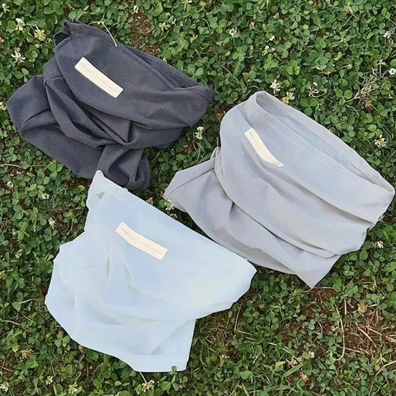 

Ice Silk Sunscreen Mask For Men Women Outdoor Cycling Face Cover Solid Color Neck Wrap UV Protection Ear Bandana Scarf Summer білий