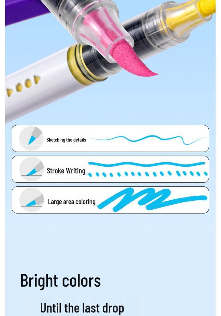 Deli Opaque Liquid Ink Acrylic Marker Pen - Stackable, Soft Tip for Students and Kids, Ideal for Art Projects
