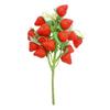 Plastic Artificial Strawberry Berry Branch DIY Simulation Plant Fruit Strawberry Bouquet  Desk
