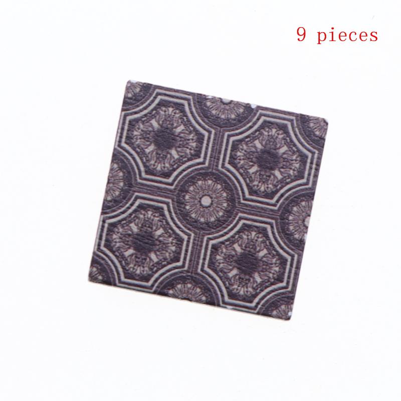 

9Pcs Kitchen Living Room Floor Furniture Accessories 30*30mm Dollhouse Mini Simulation Double-sided Wooden Floorboards Model