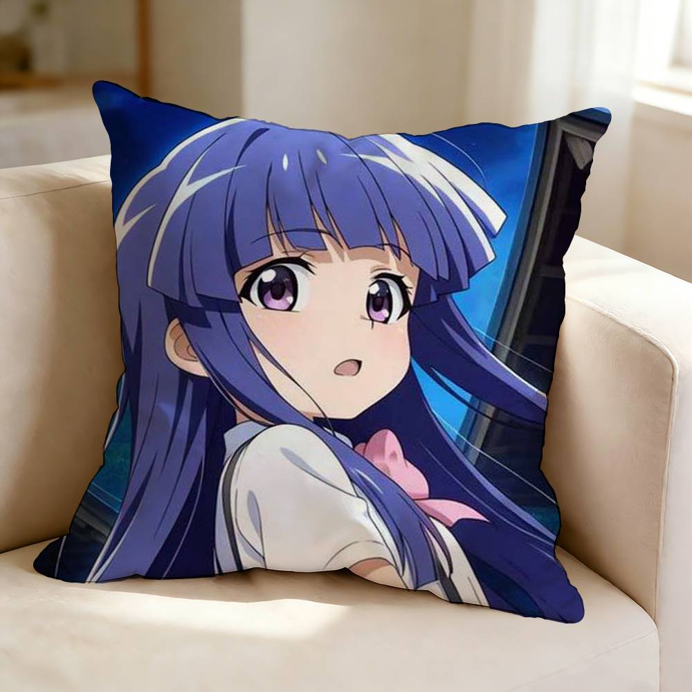 Suspense Anime HHigurashi When They Cry Pillow Case Square DoubleSided Sofa Cushion Cover Bedroom Bedside Pillow