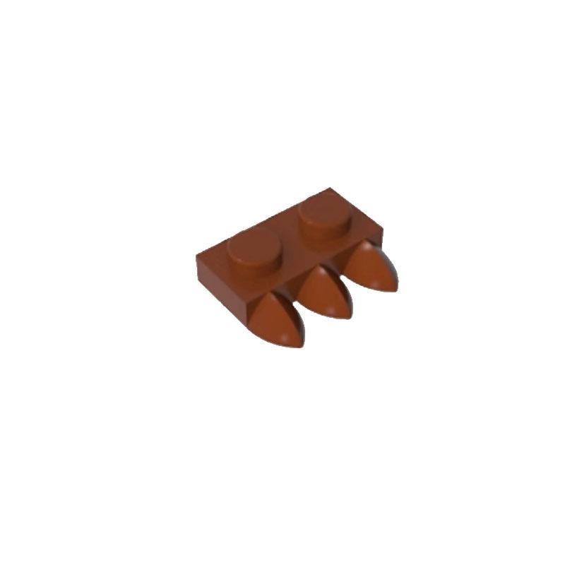 

30pcs MOC compatible parts 15208 board modification 1 x 2 with 3 teeth building block particles DIY educational children s toys 30pcs коричневий