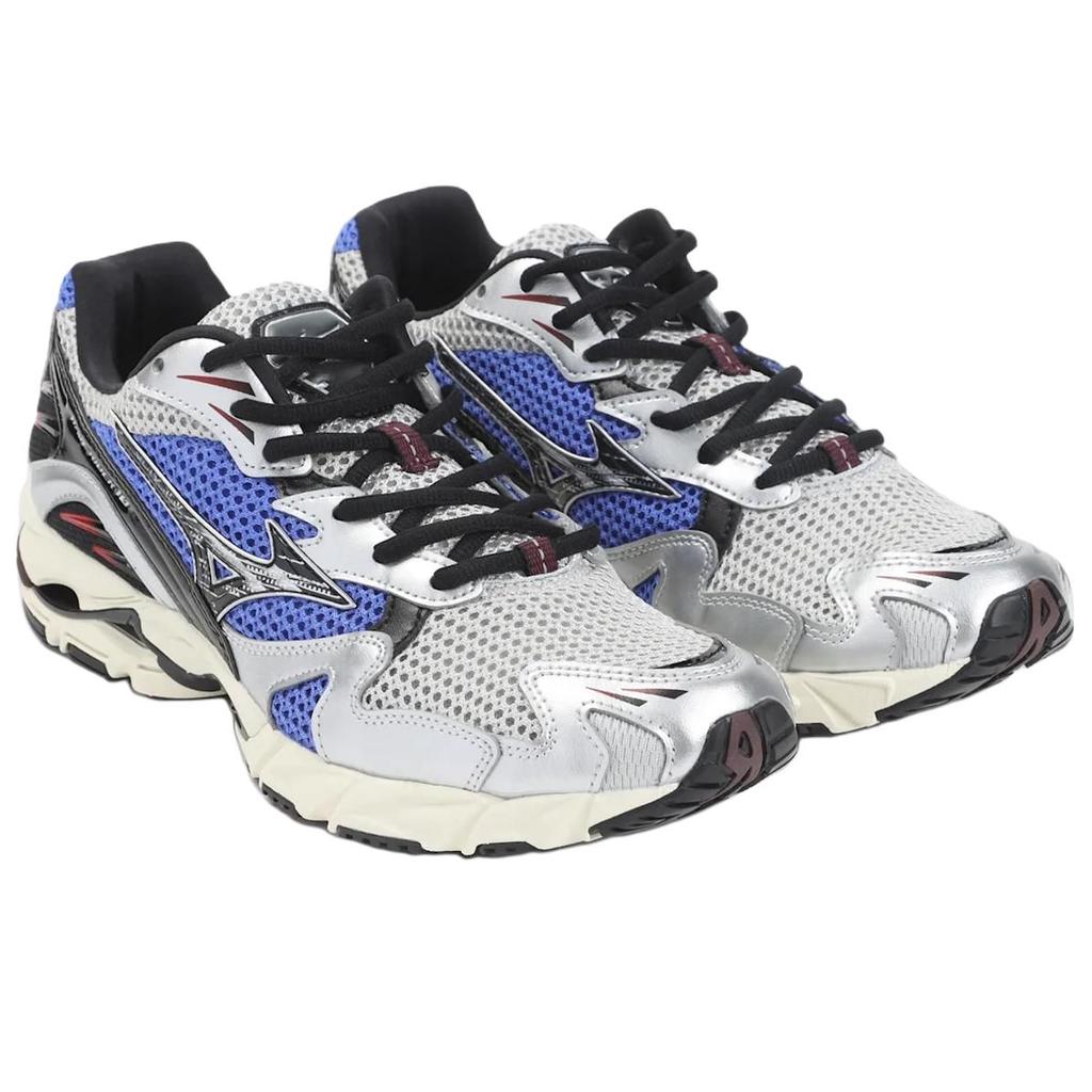 Mizuno Wave Rider 10 Running Shoes Unisex Silver Blue D1GA210416