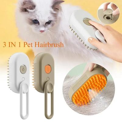 Cats Dog Pet Products Grooming Steam Dogs Brush 3 In 1 Massage Things Remove Tangles Loose Hair Cat's Accessories Supplies Home