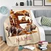 Animal Alphabet Customize Your Name Outdoor Blanket Used For Chair Office Sofa Bed Camping Soft And Warm Giving Friends And Relatives Birthday