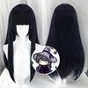 Girl's Black Long Straight Wig, Fluffy Little Witch Full Headpiece Wig, Daily Wear or Anime Cosplay Wig