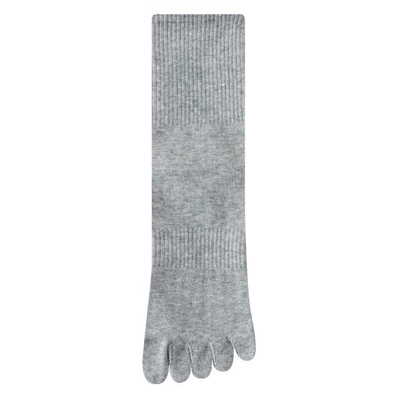 Women's Antibacterial Cotton Five-Toe Mid-Calf Socks for Spring and Autumn