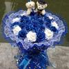Changyi Glitter Rose Artificial Flower Head - PE Foam Simulation Rose
