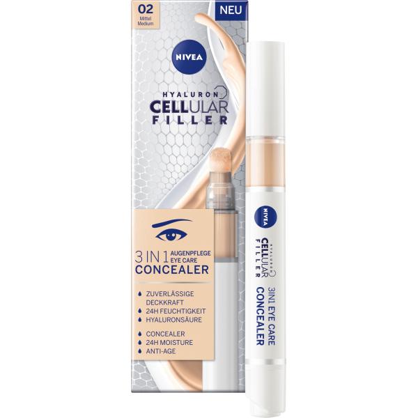Nivea 3in1 Eye Care Concealer Medium 4ml