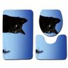 Toilet Three-Piece Floor Mat, Bathroom Three-Piece Carpet Doormat