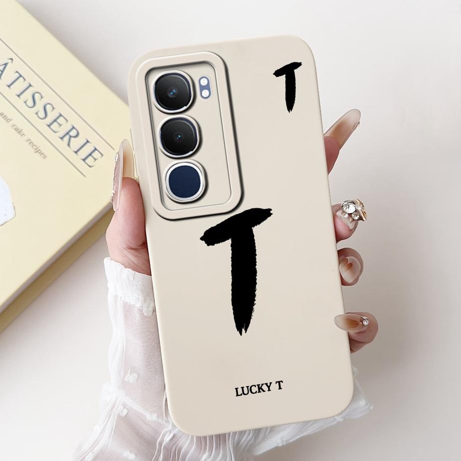 Für Vivo Y19s 4G Hülle V2419 Luxuriöse Glücksbuchstaben Cover Stoßfeste Weiche TPU Handyhülle Für Vivo Y19s Y 19 s VivoY19s Fundas Coque