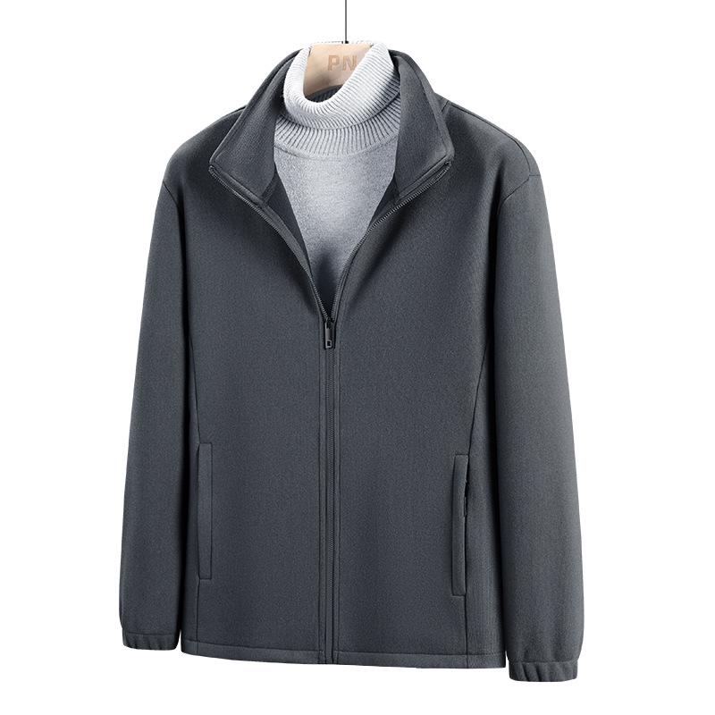 Pánská nadměrná oboustranná fleecová mikina kardigan v evropském a americkém stylu