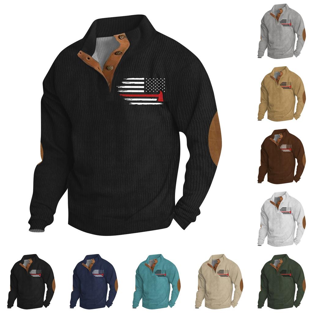 Spring And Men's Standing Collar Sweatshirt Is Outdoor Casual Sweaters Tops