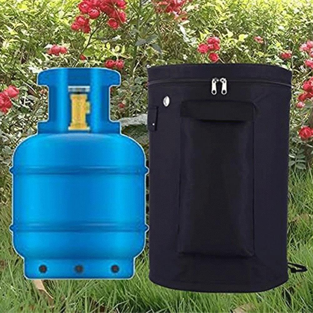 Propane Gas Tank Cover with Storage Pocket Gas Cylinder Cover Oxford Cloth Bottle Gas Tank Sun Cover for Trailer Grills Outdoor China Mainland