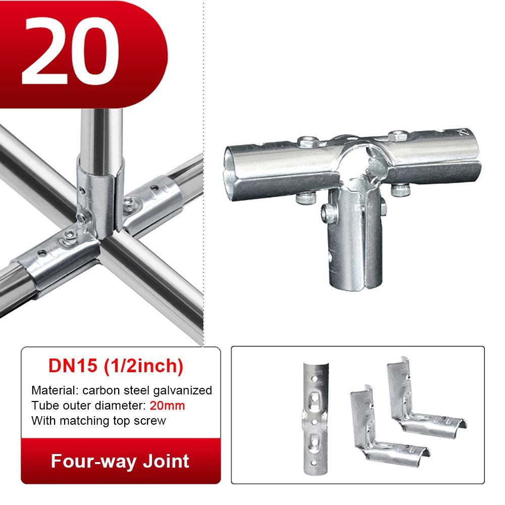 1Pcs 20/25/32mm Pipe Joint Carbon Steel Galvanized Fixed Clamp New Rod Support Rack  Clothes Display