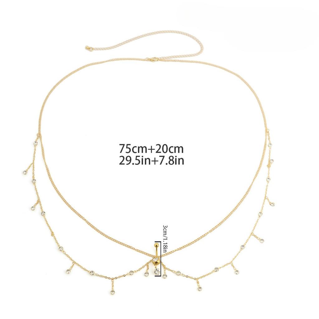 European and American Sexy Beach Tassel Waist Chain Body Chain Navel Body Chain