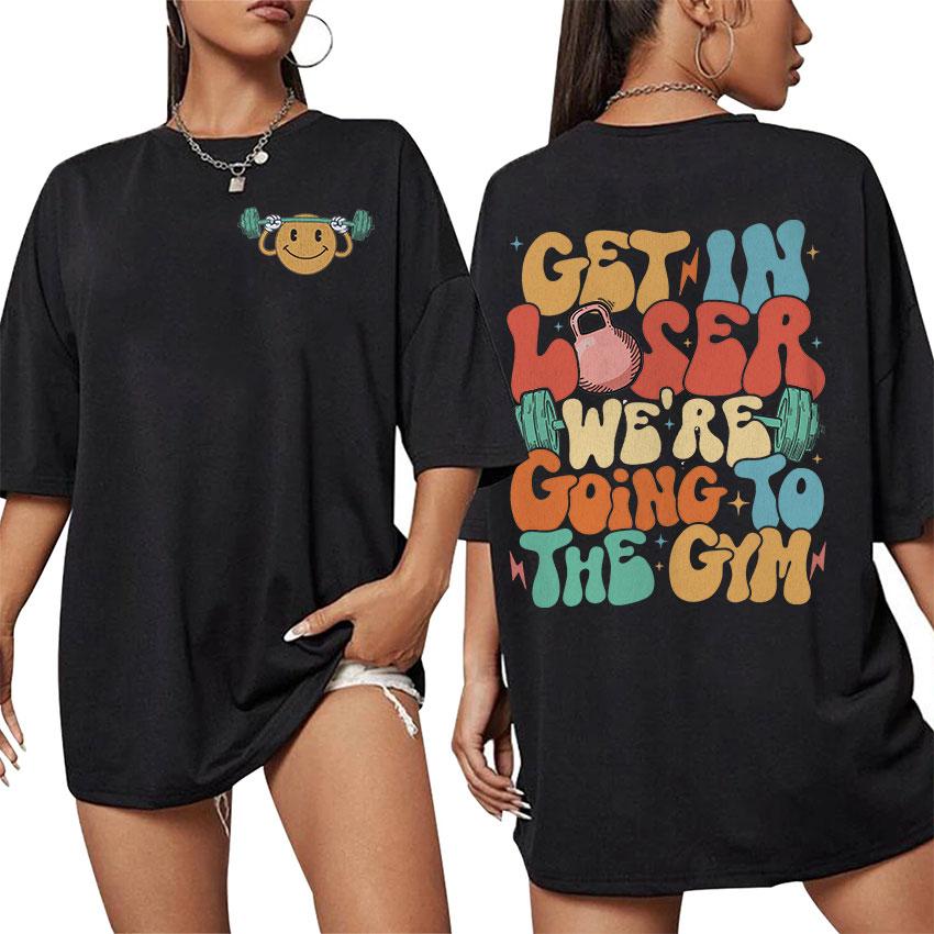 Be Happy Lift Heavy Funny Gym Weightlifting Graphic T Shirt Men Women Casual Fashion 100_ Cotton Oversized T-shirt Cute Clothing