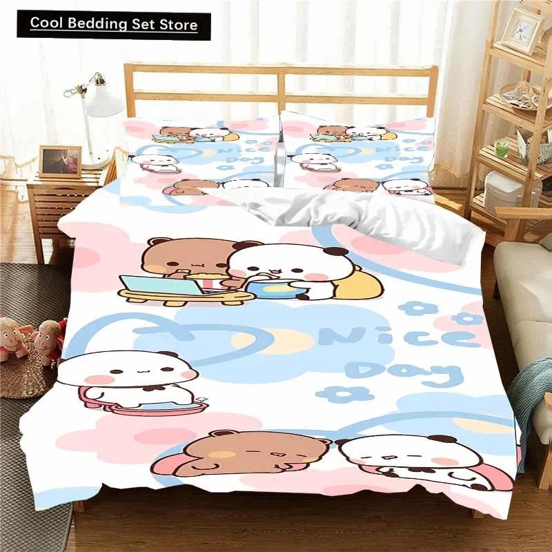 Kawaii Bubu and Dudu 3D Printing Anime Bedding Set Duvet Cover Comforter Bed Single Twin Full King Queen Size Bedding Set Kids