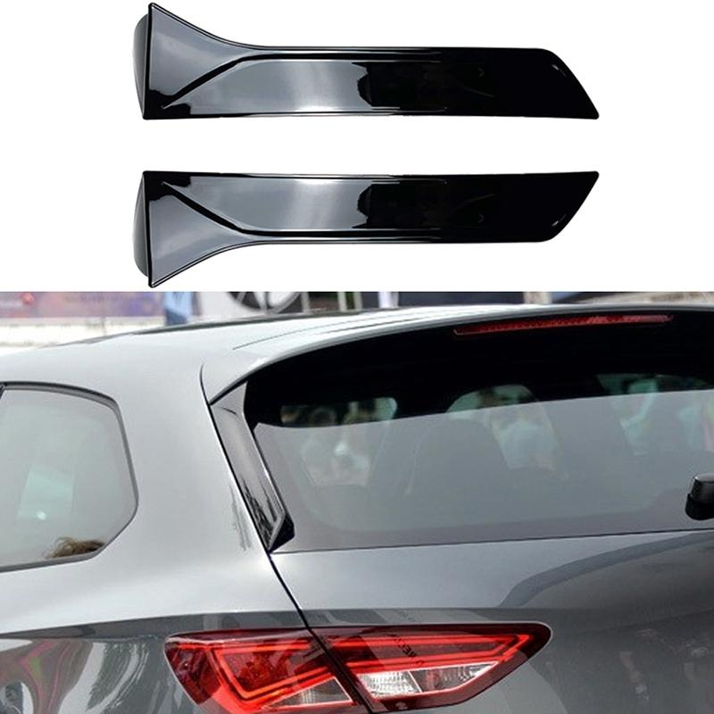 1 Pair Rear Window Spoiler Side Wing Trim Cover for SEAT LEON 2013 2014 2015 2016 2017 2018 2019 2020 2021 Exterior Accessories