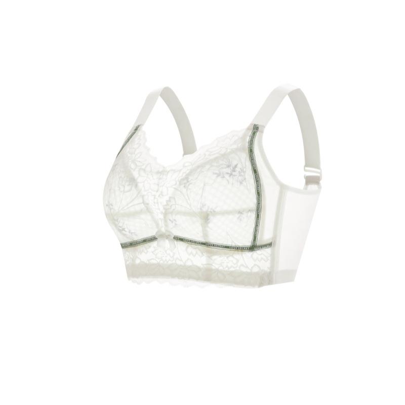 

Бюстгальтер полной чашки Женская коллекция Аксессуар Бюстгальтер с эффектом пуш-ап Бюстгальтер против обвисания Кружевной бюстгальтер без бретелей Летний тонкий бюстгальтер 36/80B белый