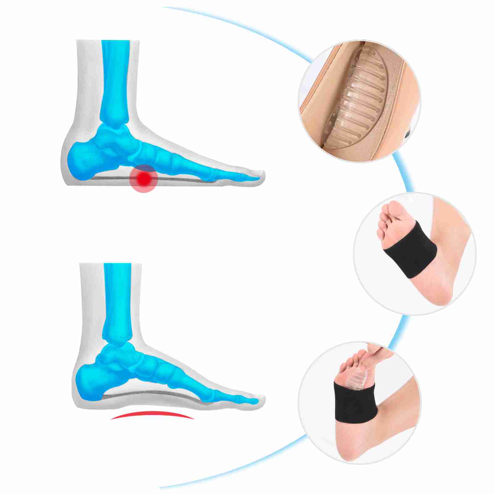 

Рукава для поддержки свода стопы Дышащие Легкие Эластичные Подушки для поддержки свода стопы