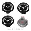 AAEW1 4 vnt. Automobilio rato stebulės dangtelis ABS medžiaga Automobilio ratlankio centrinis dangtelis Mazda Speed 2 3 5 6 Atenza CX5 CX8 CX80 CX70 CX90 MX5 CX3 MX30 CX60 CX30