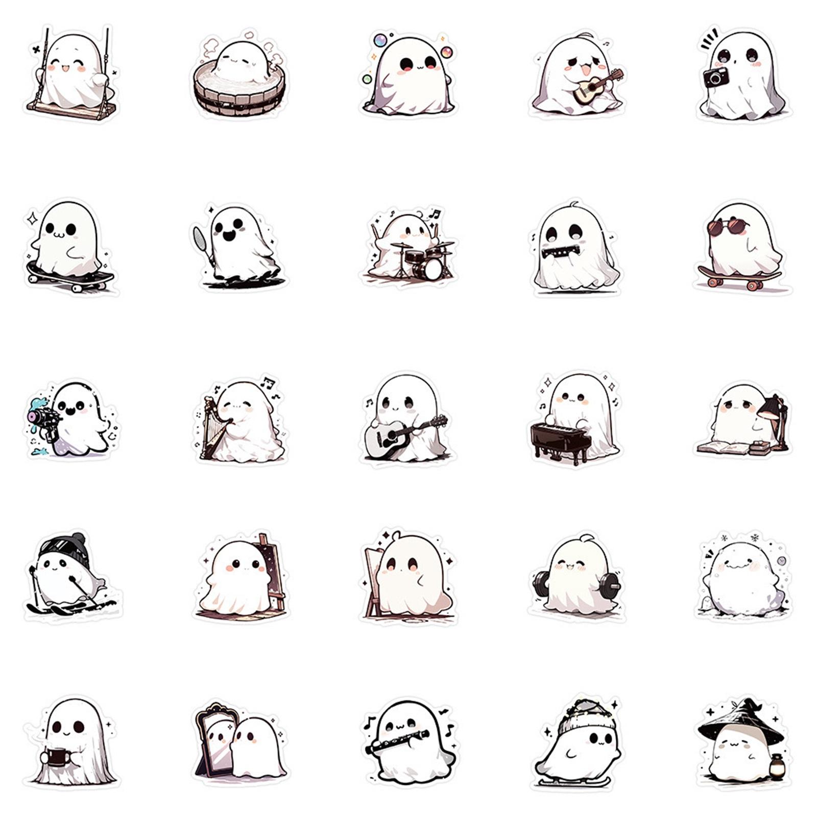 

54 шт. Мультяшные наклейки, Мультяшные наклейки на Хэллоуин, Декоративные маленькие узоры, Наклейки для канцелярии для ручного учета One Size