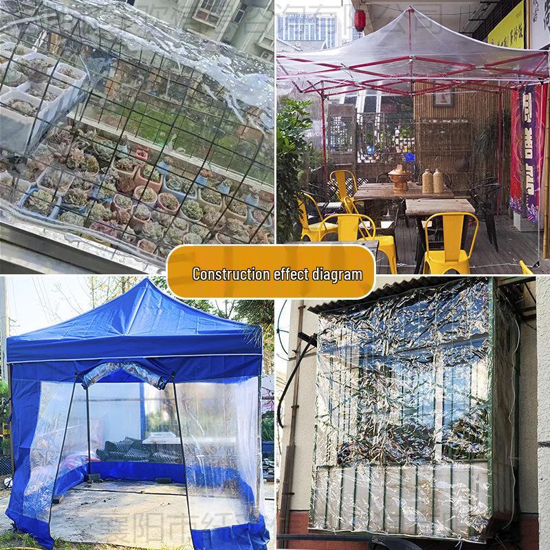 Klarer Wasserdichter Regendichter Kunststoff Balkonverkleidung Winddichter Regenschutz mit UV-Schutz