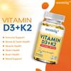 Vitamin D3 + K2 with Calcium & Phosphorus 120 Softgels Dietary Supplement