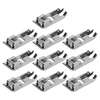 10 PIEZAS Prensatelas Zigzag Portátil Resistencia a la Abrasión Duradero Acero Inoxidable Prensatelas Multifunción