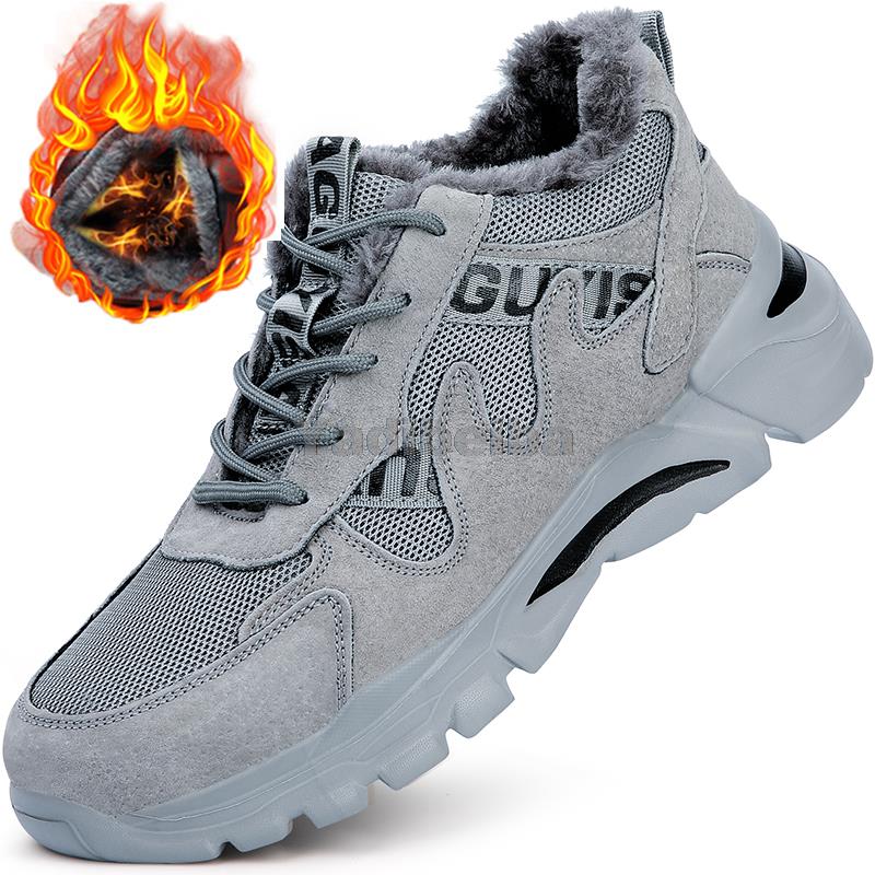 Vernestøvler Herre Vinter Arbeidssko Knusesikre Sikkerhetsvernsko Punkteringssikre Uknuselige Støvler Ståltå Herresko