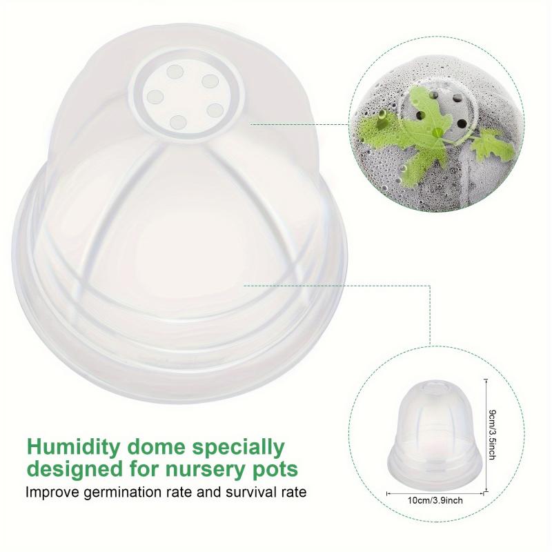 Plant Nursery Pot20-40Personal Reusable Moisturizing Breathable Round Transparent Lid Seedling Tray Planting Tool