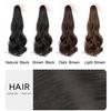 Synthetic Long Straight Claw Clip On Ponytail Hair Extensions 50cm Heat Resistant Pony Tail Hair Piece For Women Daily Party