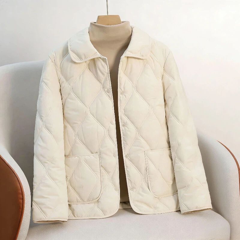 Diamant Mittleren Alters Damen Baumwolljacke Herbst/Winter Koreanischer Stil Leicht Business Casual Warm Vielseitig