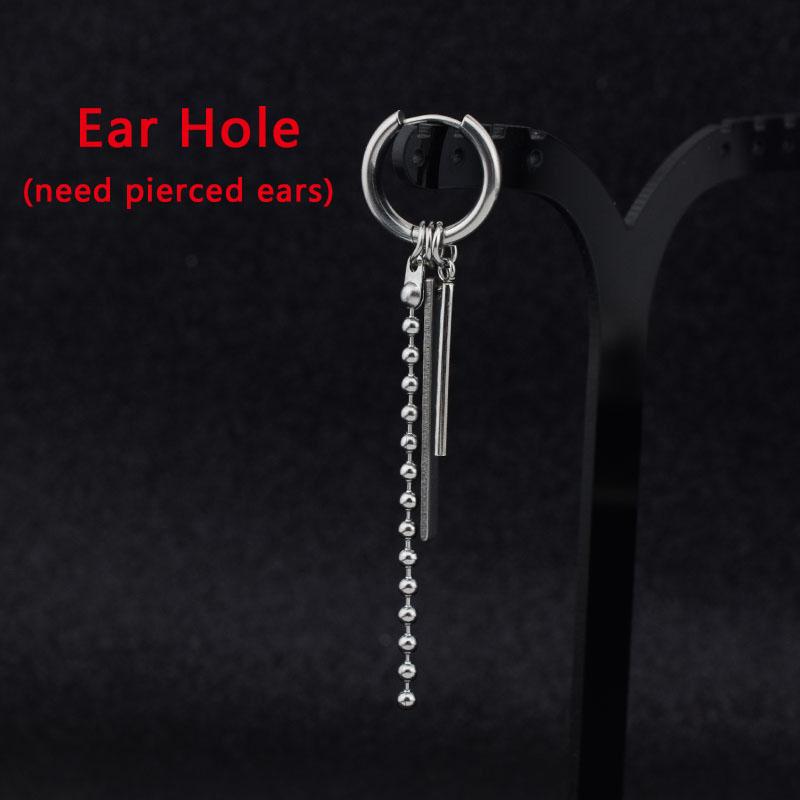 KPOP Koreanische Jungs Edelstahl Hängeohrringe Für Männer und Frauen Stab Lang Kette Männer Frauen Rock Rap Hipster Punk Ohr Accessoire