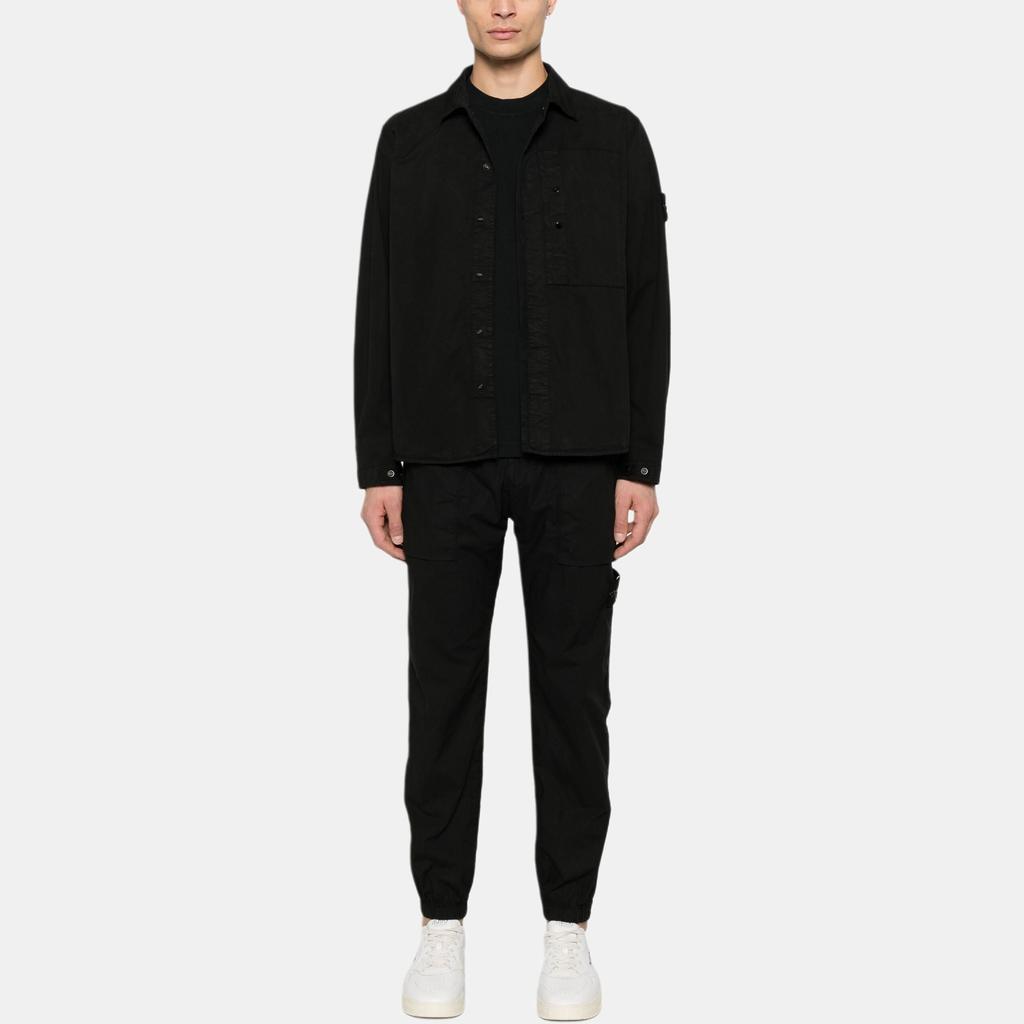 Stone Island SS25 Supima Cotton Solid Color Single Side Hidden Button Chest Pocket Logo Long Sleeve Shirt Jacket Men jackets K1S151200033S0010-V0029