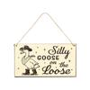 Funny Watch Gooses Wooden Warning Plaque Handcrafted Pine Guard Gooses Sign for Yard Porch Safety