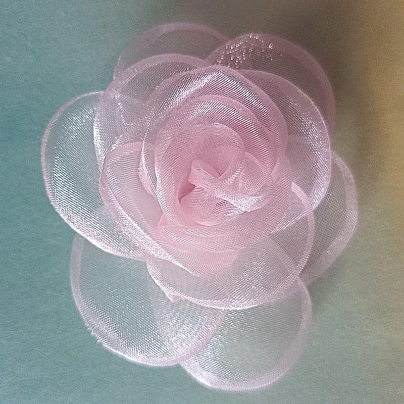 Korean Style 15-Piece Gauze Snow Fabric Flowers for DIY Clothing, Hair Clips, Jewelry Accessories